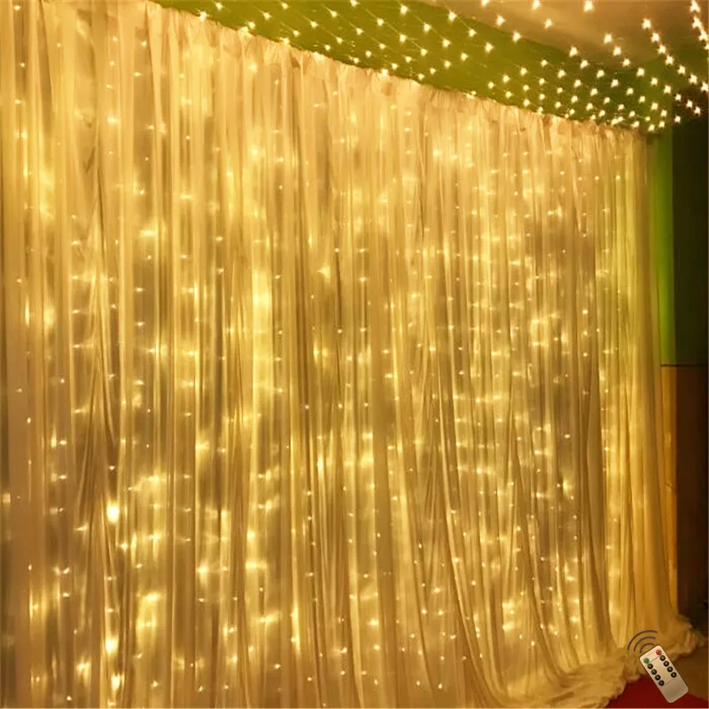 6x3 м 600led гирлянды, сказочные огни, свадебные, садовые, вечерние, светодиодные занавески, Декор, рождественские гирлянды, светодиодные гирлянды, украшения