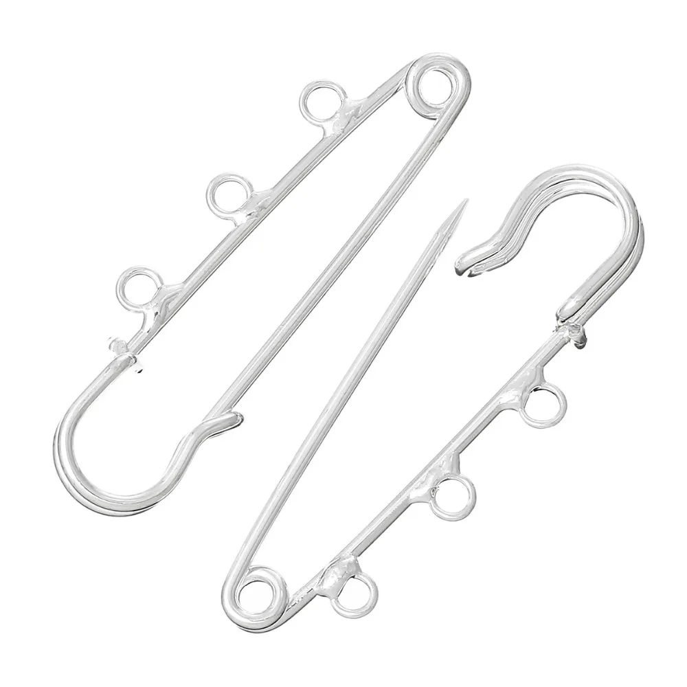 

20PCs 5cm Iron Based Alloy Safety Pin Brooches Connectors Findings for DIT Jewelry Making Craft Findings Sewing Accessories