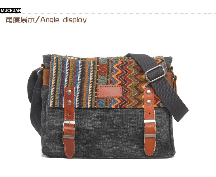 Muchuan 6007# Новая красочная сумка на плечо в этническом стиле, рюкзак для ноутбука, аксессуары для жизни, Холщовая Сумка