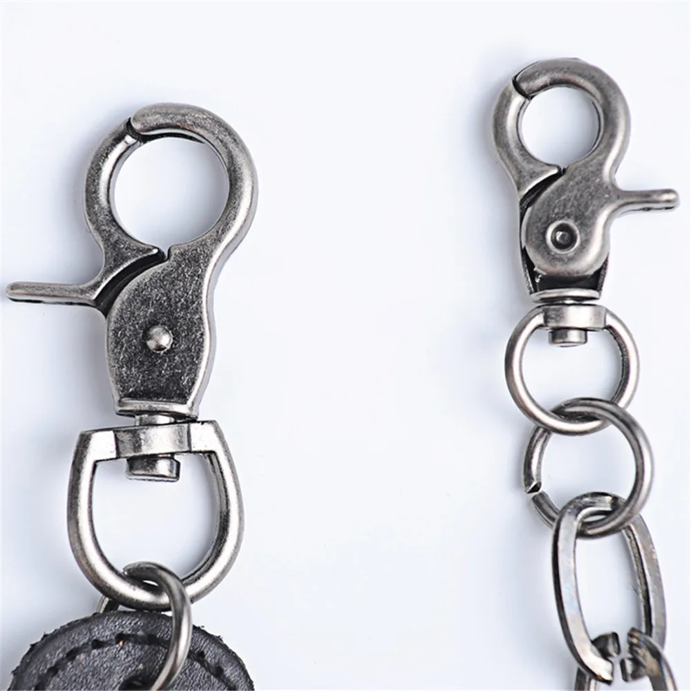 Для мужчин мотоциклетные брелок Жан байкер кошелек Цепи кожаный ремень в стиле