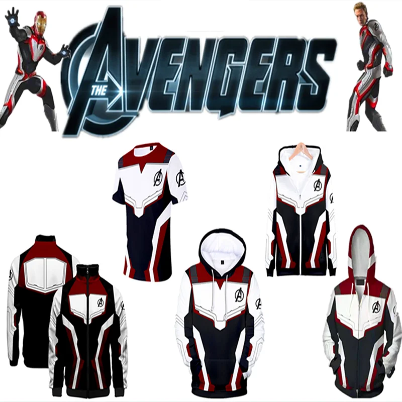 Мстители 4 эндшпиль квантовое царство 3d косплей костюм Толстовка marvel конец игры супергерой Капитан Америка Железный человек одежда