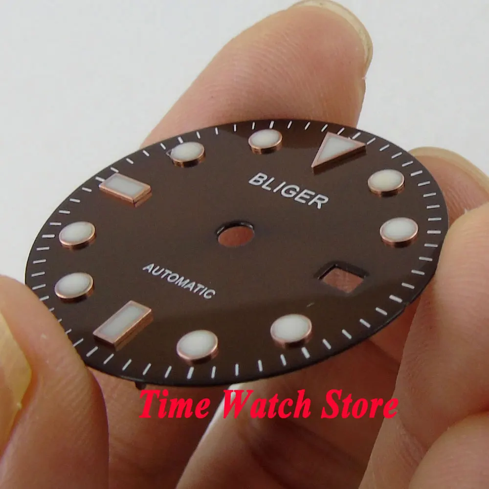Светящийся циферблат для часов с коричневым циферблатом 28 5 мм подходит DG2813 MIYOTA