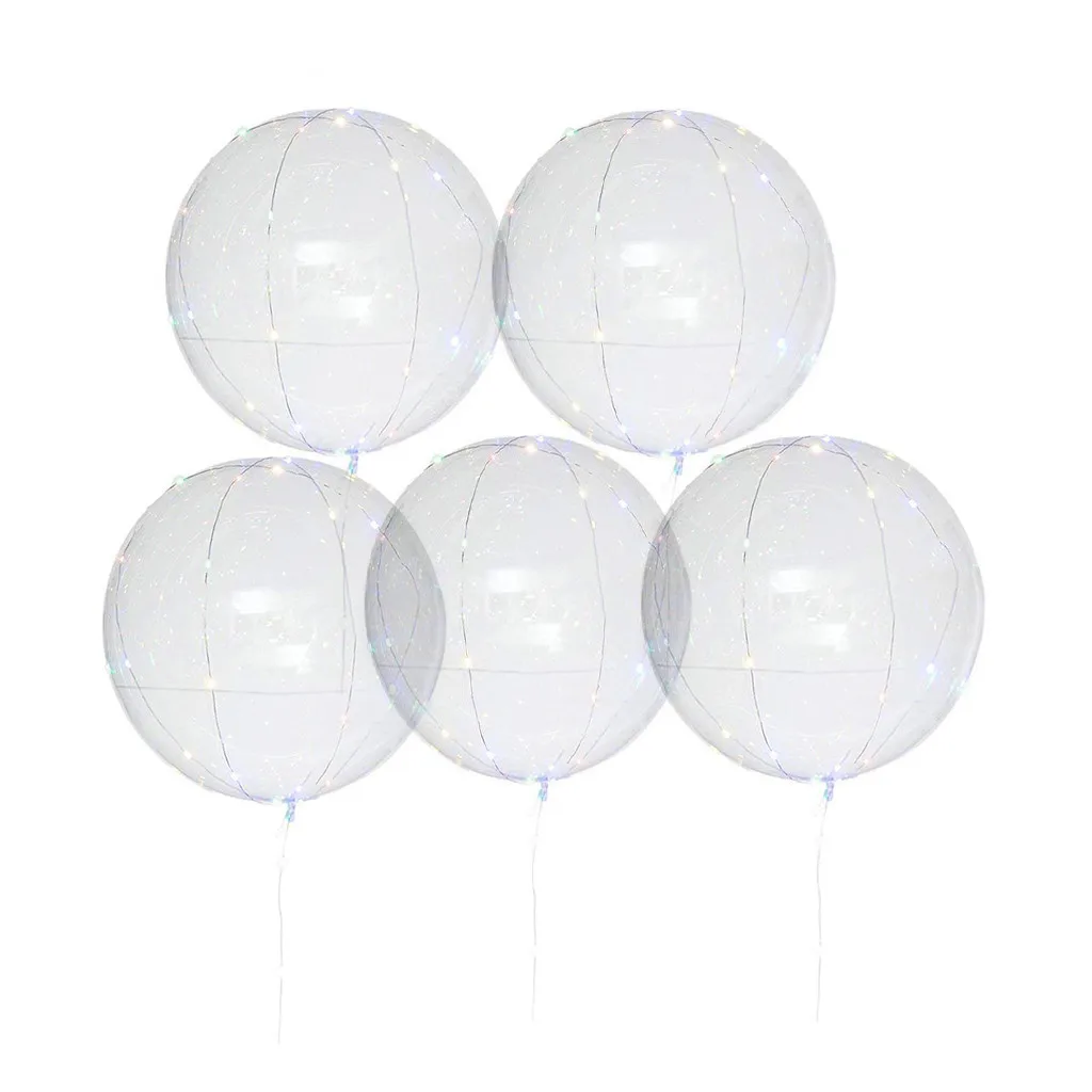 Прямая поставка 5 шт многоразовые светящиеся светодиодные воздушные шары