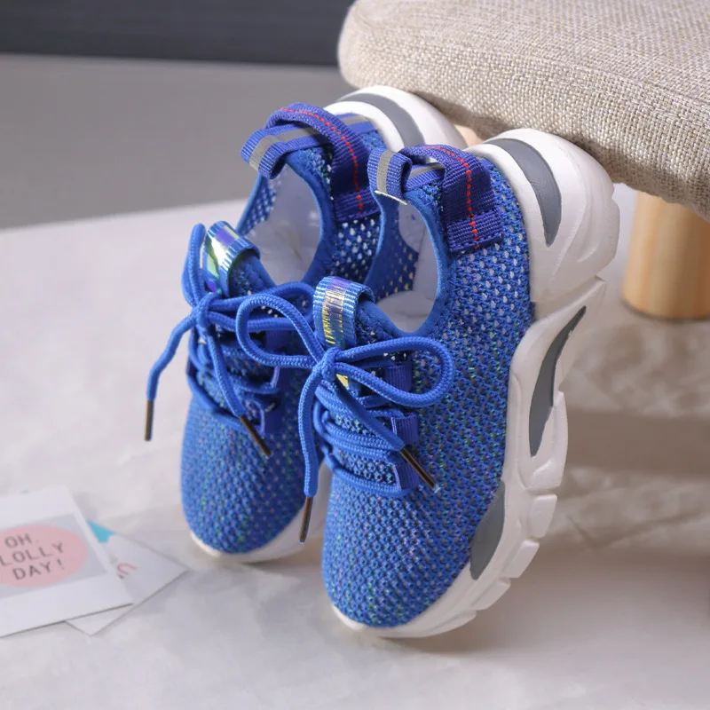 Children Sports Shoes Comfortable Kids Mesh Boys Sneakers Reflective Girls Breathable Net Sapato Infantil | Детская одежда и обувь