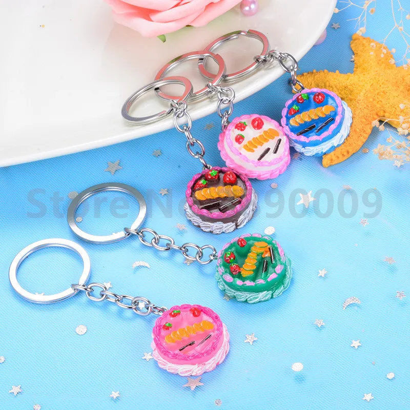 New Mini Simulation Food Cake Keychain Creative Resin Cream Ice Birthday Gift Cute Bag Pendant | Украшения и аксессуары