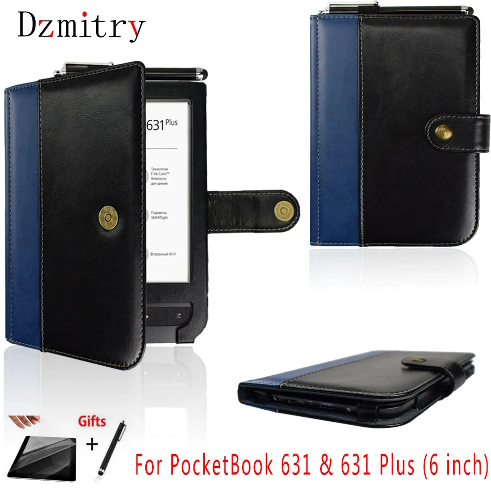 Из искусственной кожи чехол для книги Pocketbook 631 Touch HD ebook и Plus 6 дюймовый защитный