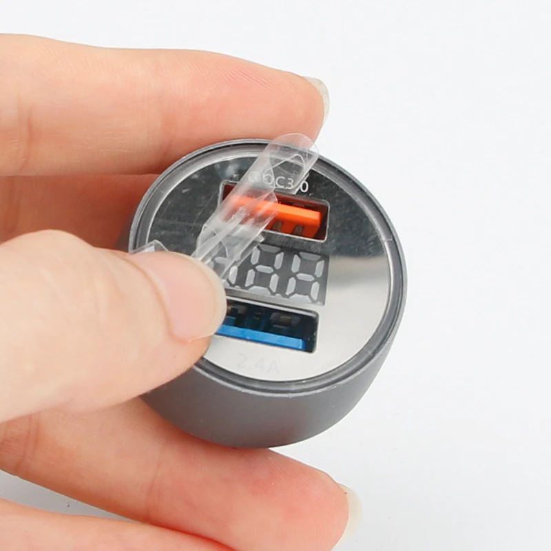 Автомобильное USB зарядное устройство, прикуриватель, зарядное напряжение, дисплей для автомобиля 12 В, QC 3,0, быстрая зарядка телефона, Авто адаптер, товары, аксессуары