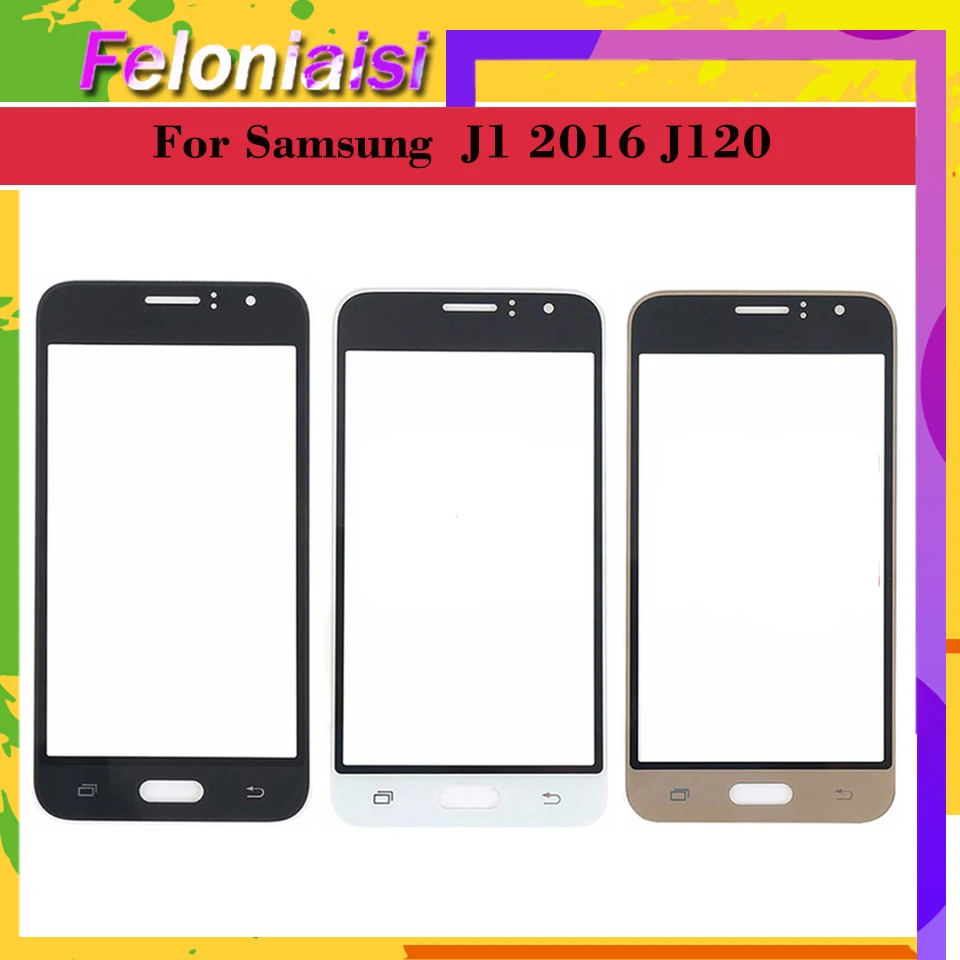 10 шт./лот для Samsung Galaxy J1 2016 J120 J120F J120M J120H сенсорный экран переднее стекло сенсорная