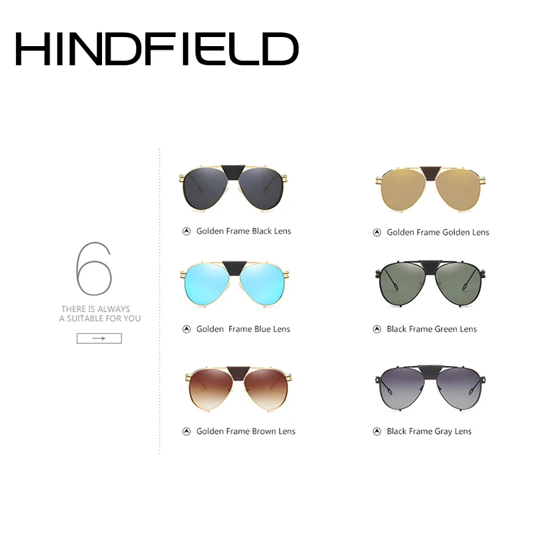 Hindfield солнцезащитные очки из искусственной кожи мужские брендовые дизайнерские