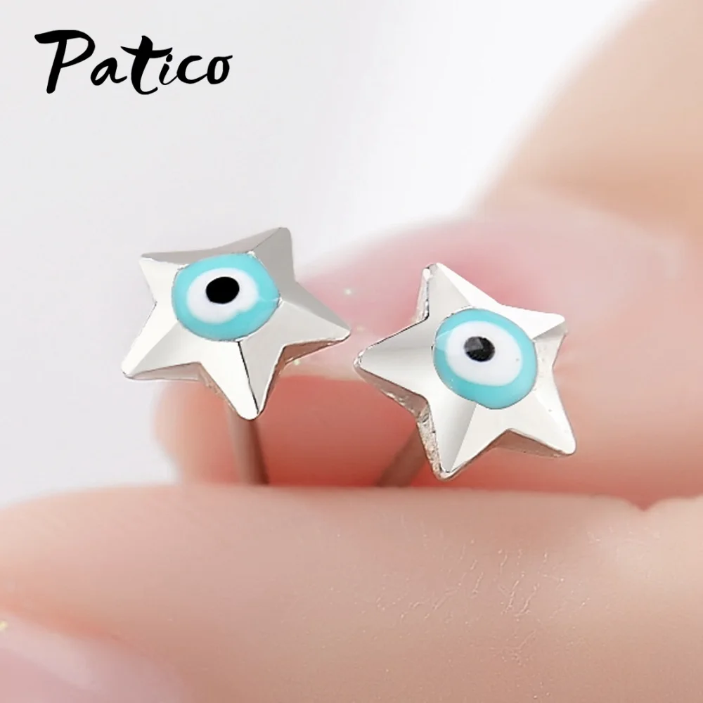 New Design 925 Sterling Silver Gold Flower Small Earrings Star Stud Wedding For Women Korean Earings Fashion Jewelry | Украшения и