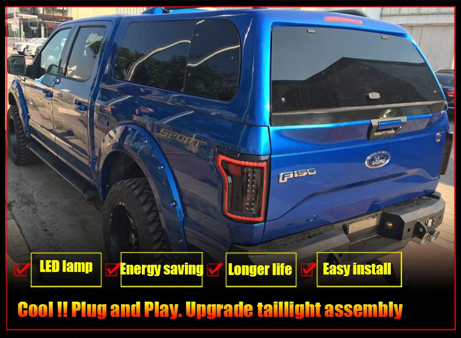 Автомобильный Стайлинг светодиодный задний фонарь для Ford F-150 задние фонари для- Raptor задний свет DRL+ поворотник+ тормоз+ светодиодные фонари заднего хода