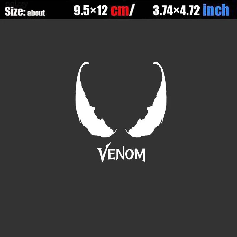 A in White NOIZZY Venom Legends язычок Авто Мода Виниловая наклейка, стикер светоотражающий на заказ черный белый корпус окна тюнинг стайлинга автомобилей - Название цвета: A in White