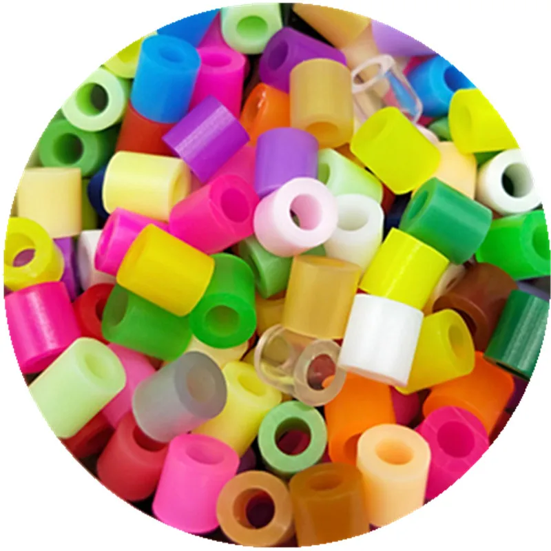 200 шт./лот 5 мм дешевые бусины модные яркие цвета пластиковые для обучения детей