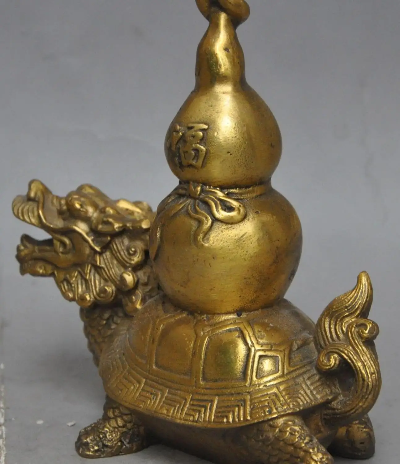 5 &quotКитайский латунный по феншуй долголетие Дракон черепаха Тыква фу счастливая