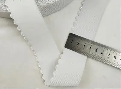white 10 метров 4 см 1,5" широкие эластичные ленты обрезки ленты юбка нижнее белье Пояс эластичный M65Q76 - Цвет: white