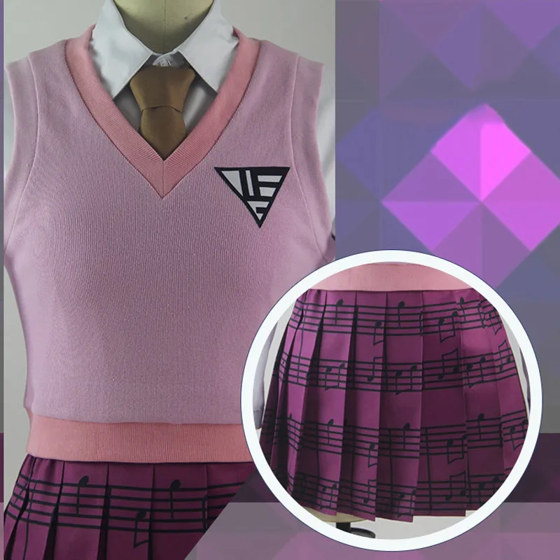Новый карнавальный костюм акамацу из Danganronpa V3 Униформа юбки жилет юбка рубашка