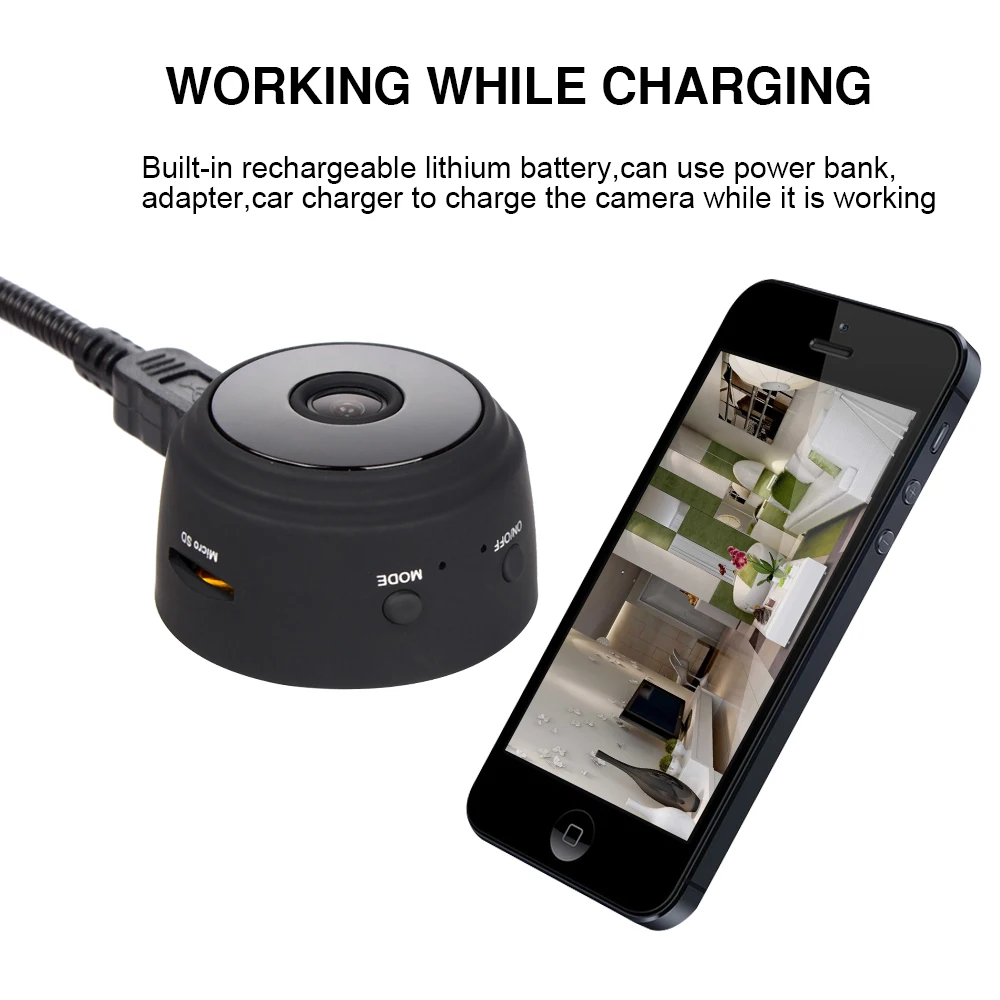 Горячая продажа 1080P беспроводная мини камера WIFI P2P поддержка движения Detectio Max 128G