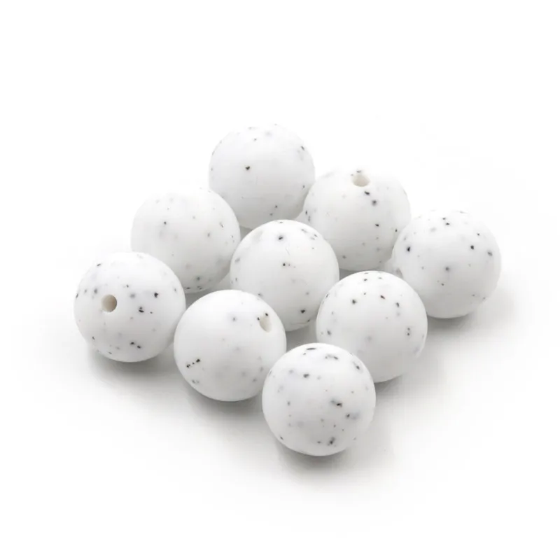 JOJOCHEW 100 шт Силиконовые Бусины круглые новые цветные Gritty 9-19 мм BPA бесплатные Прорезыватели для зубов Детские Подарочные ожерелья