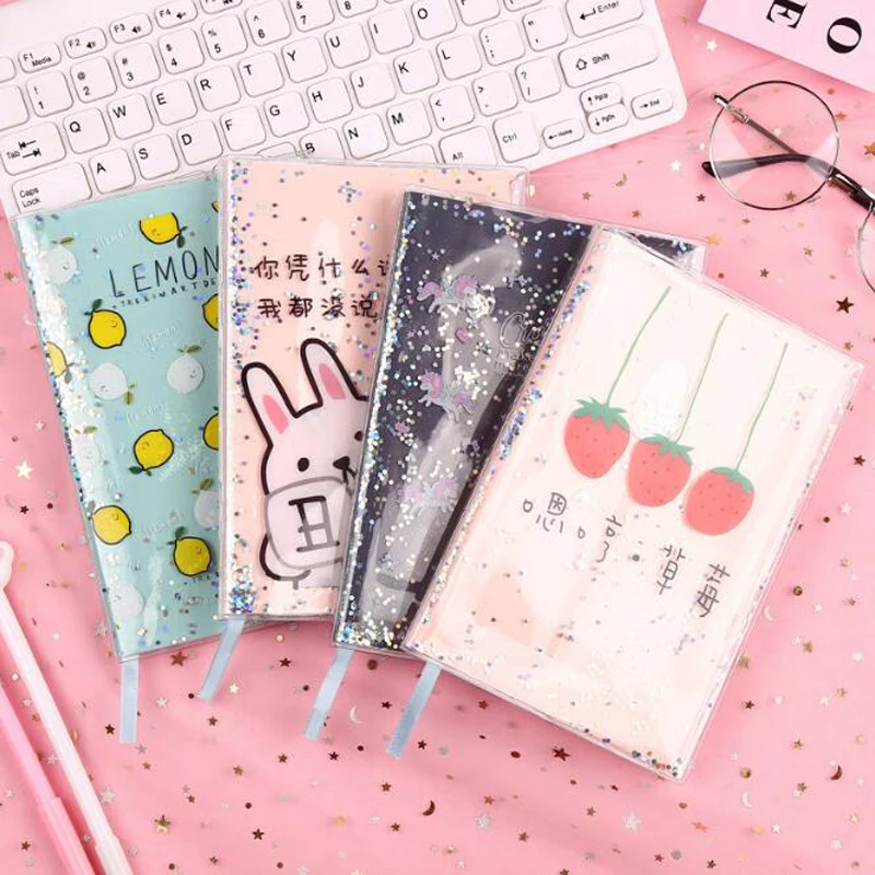 ПВХ масло шлифовки блесток ноутбук японский и корейский девушка сердце счета