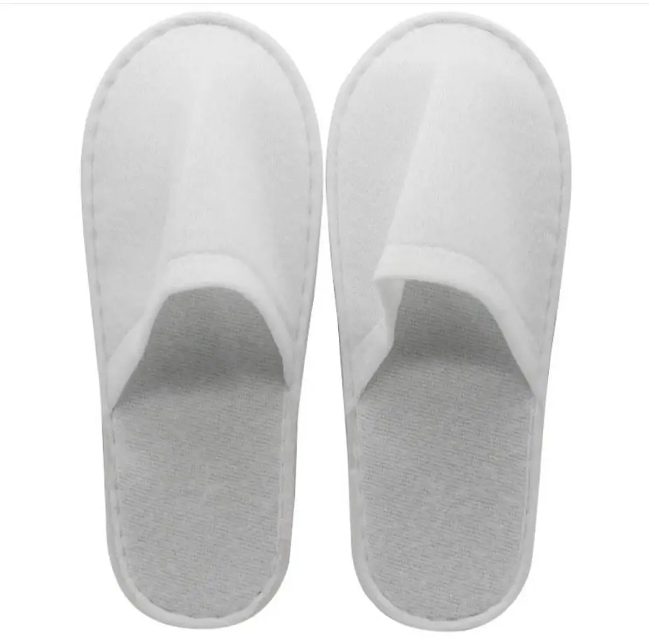 

wholesale 10 Pair Hotel Travel Spa Disposable Slippers Home Guest Slippers white shoes