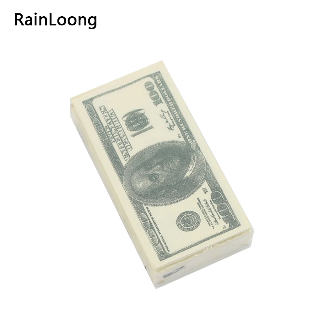 [RainLoong] бумажная салфетка в виде доллара для украшения личная гигиена 21*21 см 5