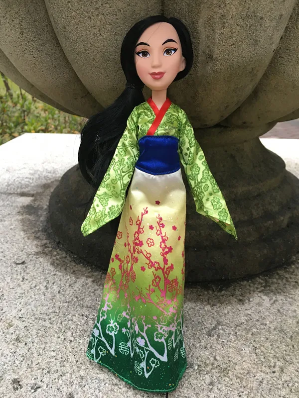 Mulan Disney Princess Royal Shimmer 1" куклы Аврора/Золушка/Мулан/Жасмин/Мерида/Тиана/Ариэль/Pocahontas/Белль/Эльза/Рапунцель без коробки - Цвет: Mulan