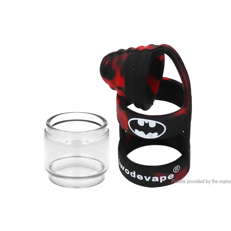 

iwodevape 1 Piece Clear replacement glass tube for ello duro ijust 3 tank + 1 piece drip tip cover