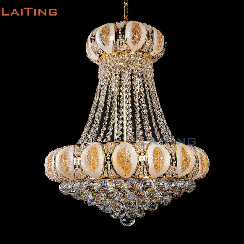 LAITING D70cm муранское стекло цветок лотоса люстра золото LED гостиная De Cristal блеск