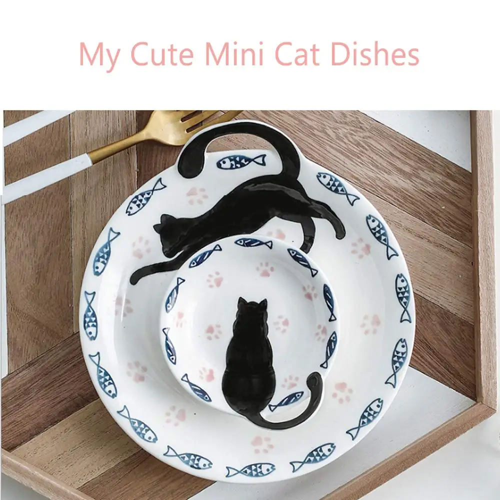 Керамическая посуда соус блюдо окунание Миски Набор милый кот приправа Kitty