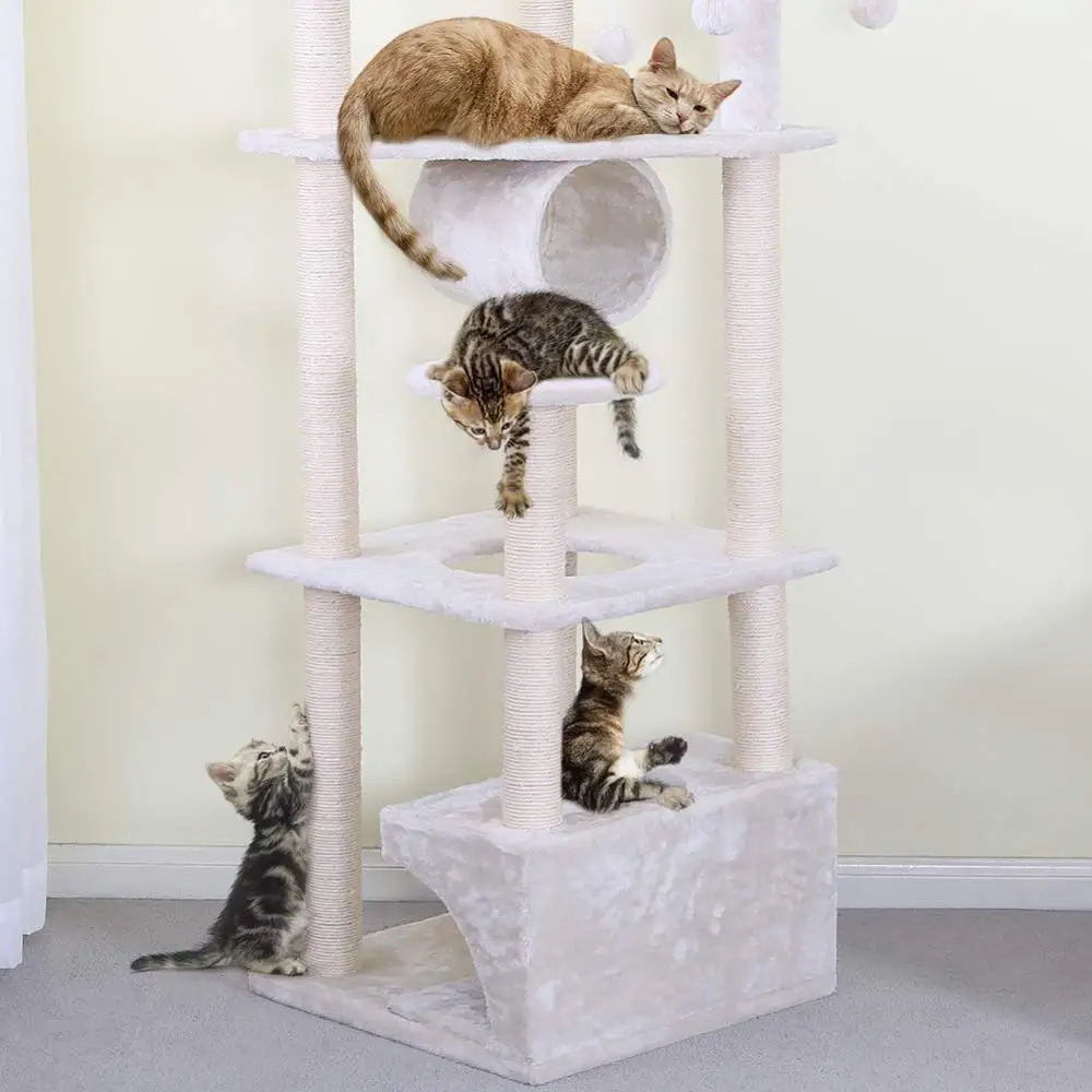 63 &quotкошачье дерево кошачья башня с Когтеточка для котов покрытые когтетками