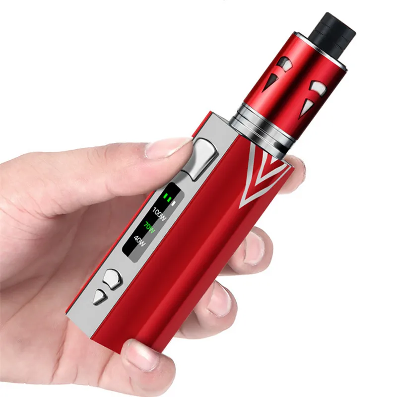 40 Вт-100 Вт vape kit 2200 мАч батарея испаритель большой дым кальян вейп металлический