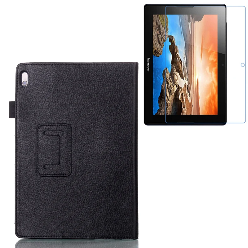 1x прозрачная защита для экрана роскошный чехол книжка с подставкой кожаный Lenovo