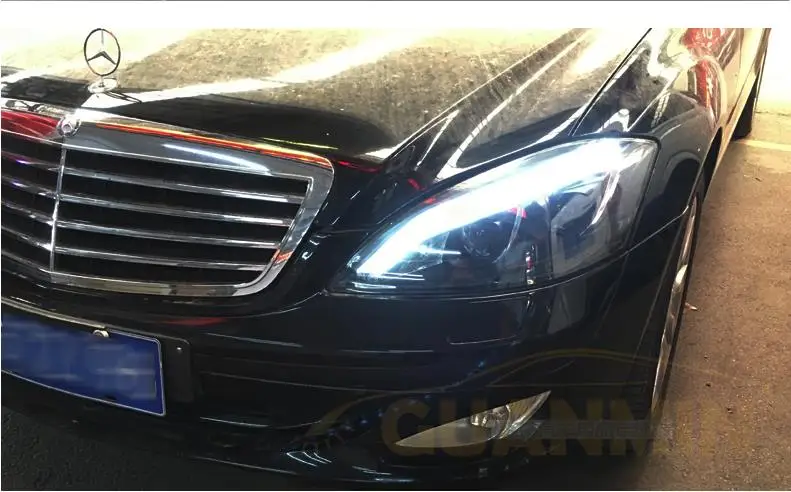 AKD Автомобиль Стайлинг фара для W221 фары 2006-2009 S300 S400 светодиодные дневные ходовые огни на передних фарах сигнальная лампа Hid биксенон авто аксессуары
