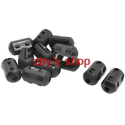 

10Pcs 5mm Inner Dia Clip On Ferrite Core EMI Noise Suppressor Ring Filter Black UF35B