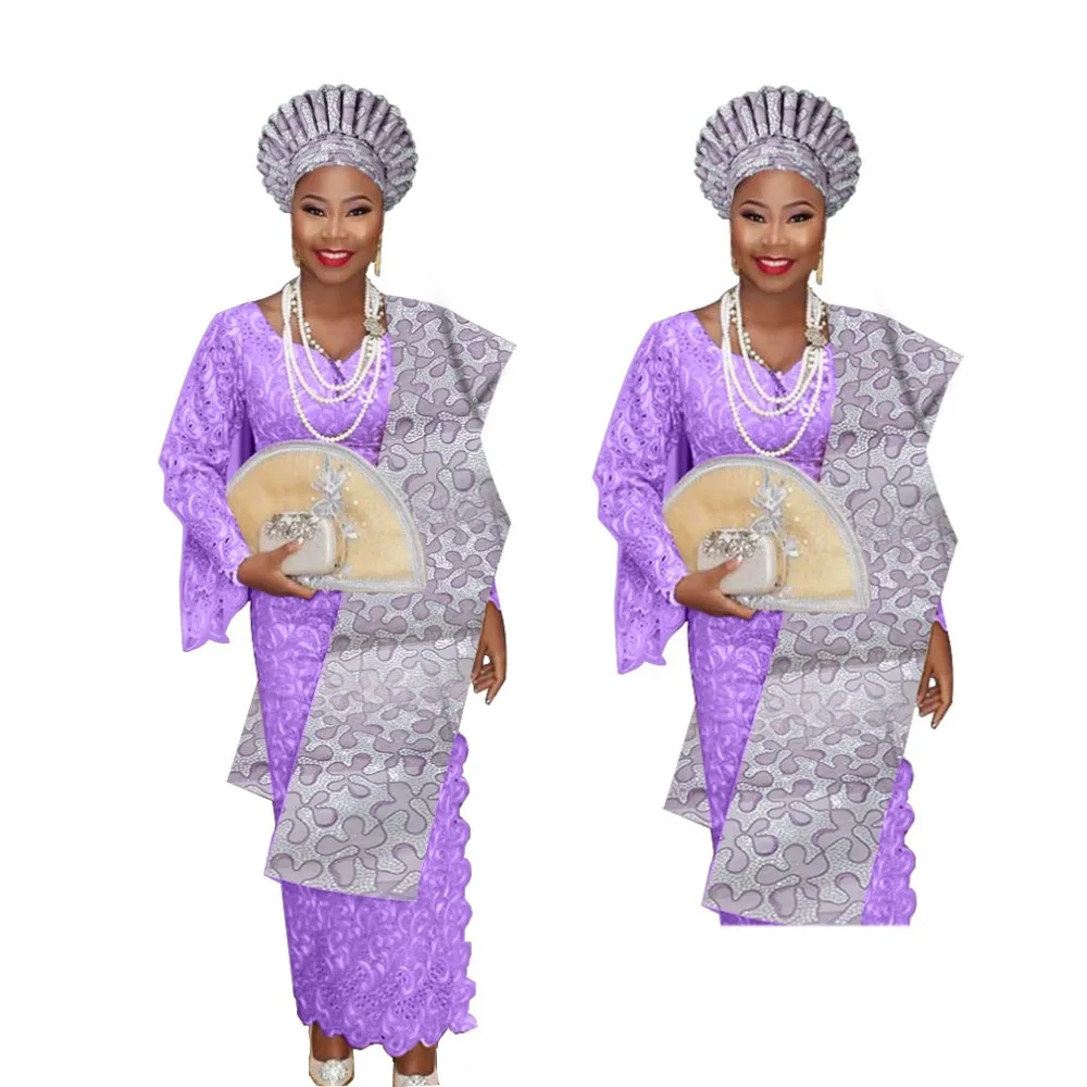 New arrived african headtie scarf auto gele with shoulder together | Hair Ties