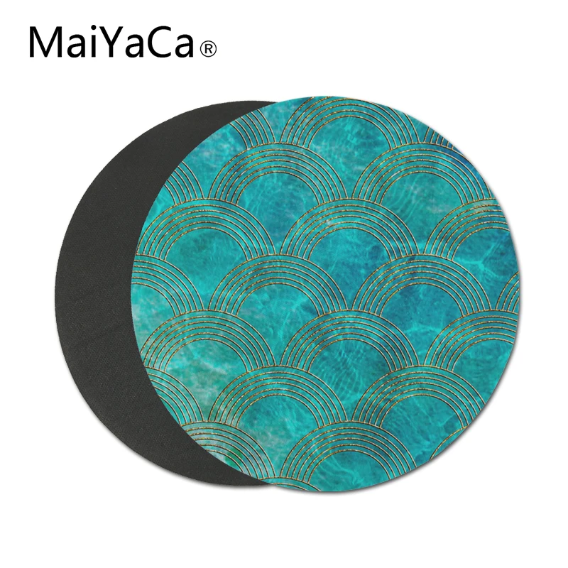 MaiYaCa море океан волны ткань и резиновый круглый коврик для мыши 220x220 мм 200x200