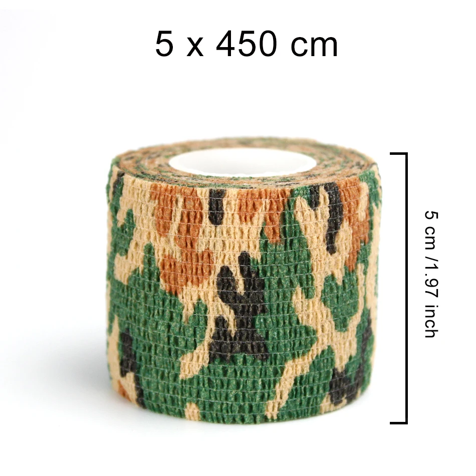 Camo Patter 4 REXCHI 5 см* 450 см самоклеющиеся эластичные бинты нетканый материал лента Защитное снаряжение колено локоть поддержка травма Pad - Цвет: Camo Patter 4