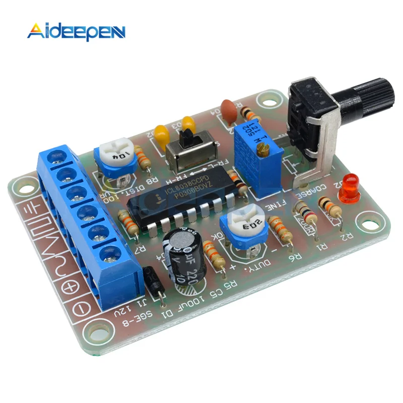 DC 12V ICL8038 Monolithic Function Signal Generator Module Sine Square Triangle Welded | Инструменты