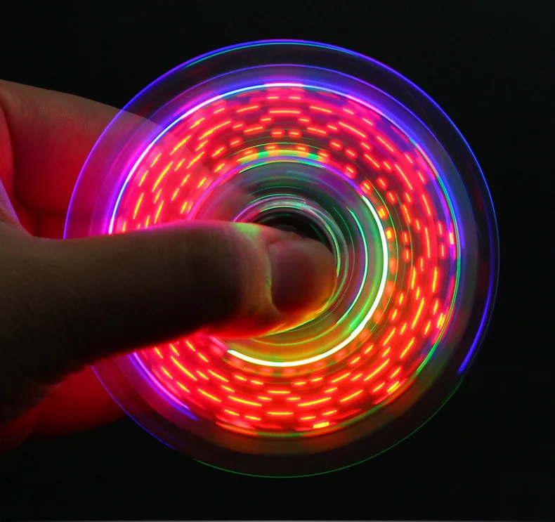 Новый светодиодный Спиннер ручной EDC Tri-spinner Fidget Toys Metal Red Spinner для взрослых детей и