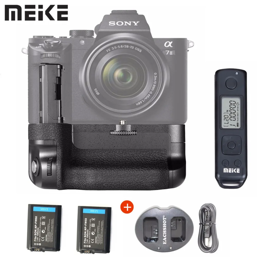Meike MK-A7II Pro Встроенный 2,4g беспроводной контроль Вертикальная Батарейная ручка для sony A7 II A7R II как VG-C2EM с аккумулятором+ зарядным устройством