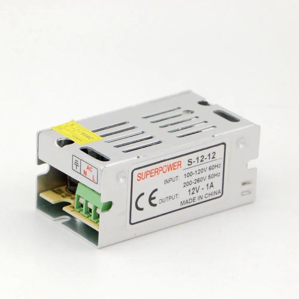 

Трансформатор освещения 12 в 1 а 12 Вт 110-220 В, светодиодный драйвер высокого качества для светодиодной ленты, источник питания 3528 5050, бесплатна...