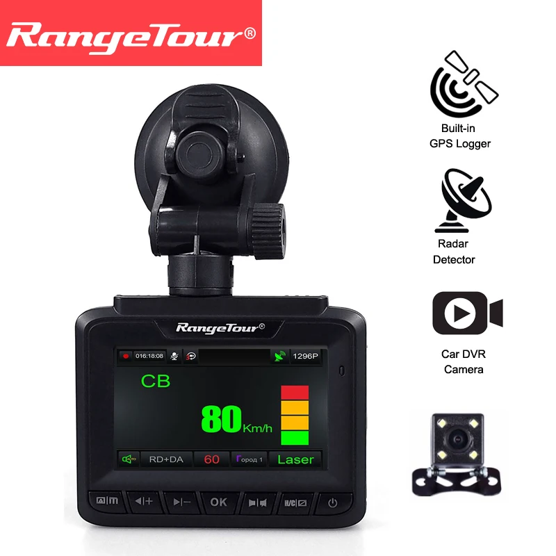 Range Tour русский 3 в 1 двойной объектив Авто Автомобильный dvr камера радар детектор