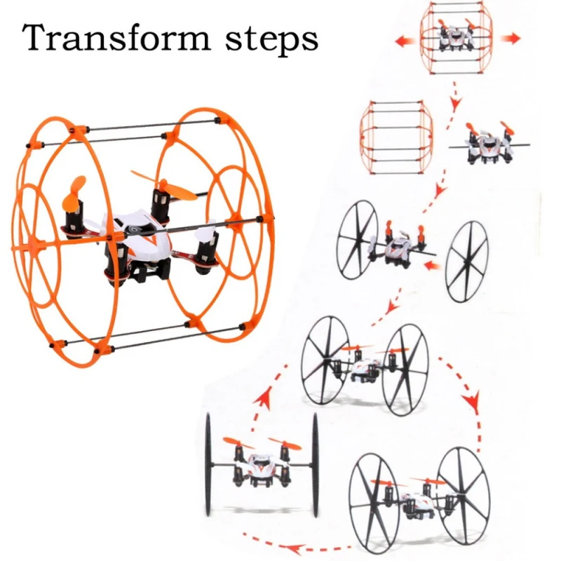 Новый мини Дрон NH 002 2 4 ГГц 4CH 6 Axis 3 в 1 Летающий бег Альпинизм RC вертолет с
