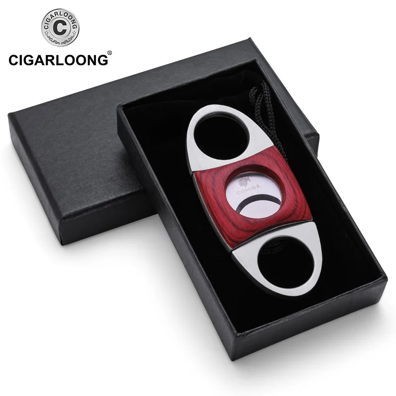 CIGARLOONG Новое поступление COHIBA заводская цена портативная Сигара резак из нержавеющей стали для путешествий, сигара резак CL-012UC