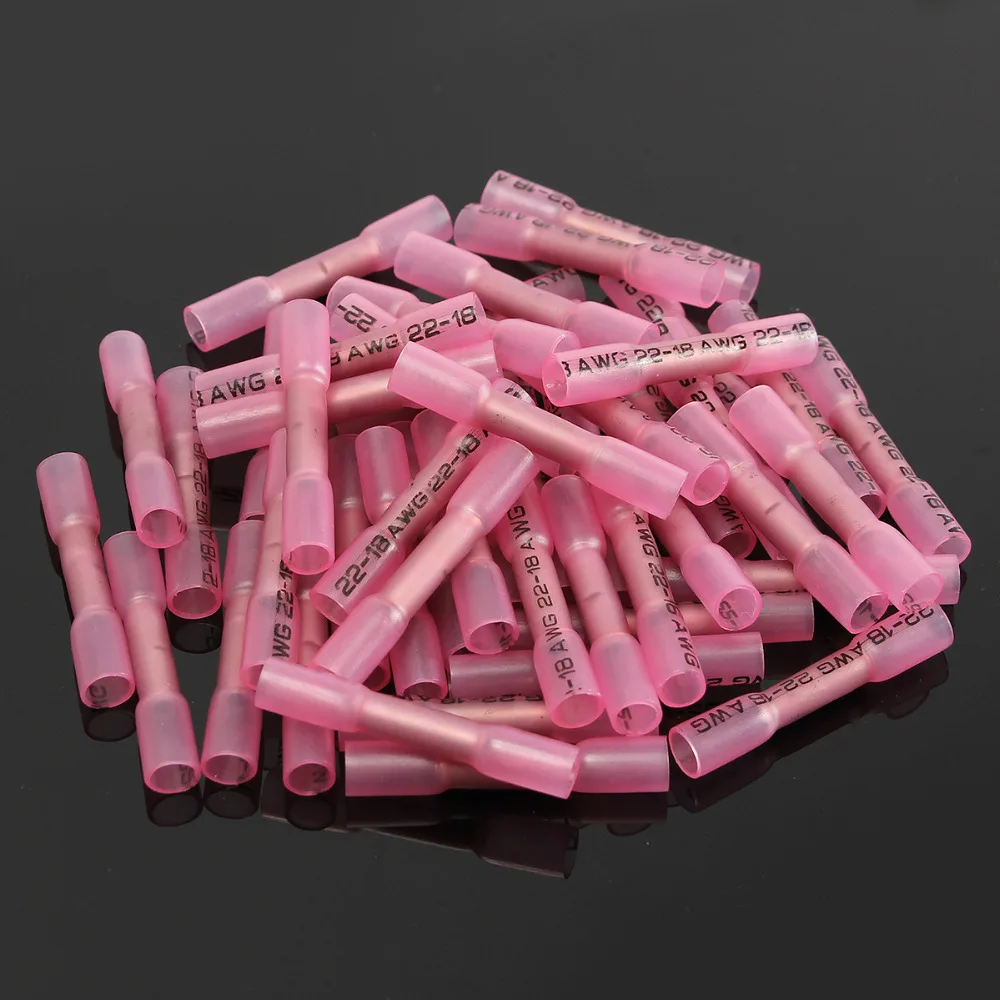 Новое высокое качество 50 шт/УП. Термоусадочный отсек обжимной терминал красный 22