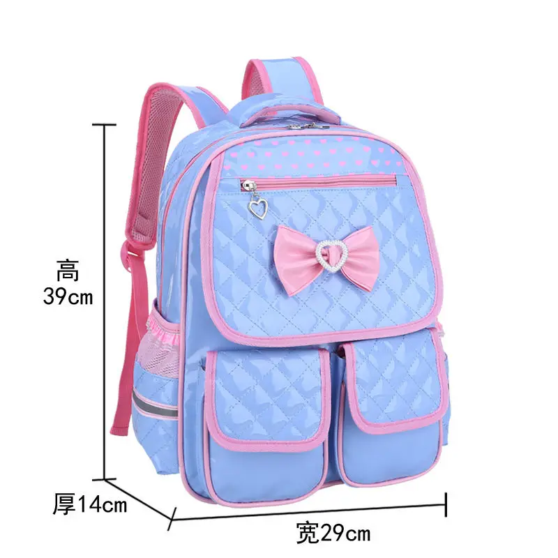 Blue Small RanHuang дизайн с бантом для девочек милый рюкзак высокого качества из искусственной кожи водонепроницаемый рюкзак красный синий розовый школьные рюкзаки для девочек A2700 - Цвет: Blue Small