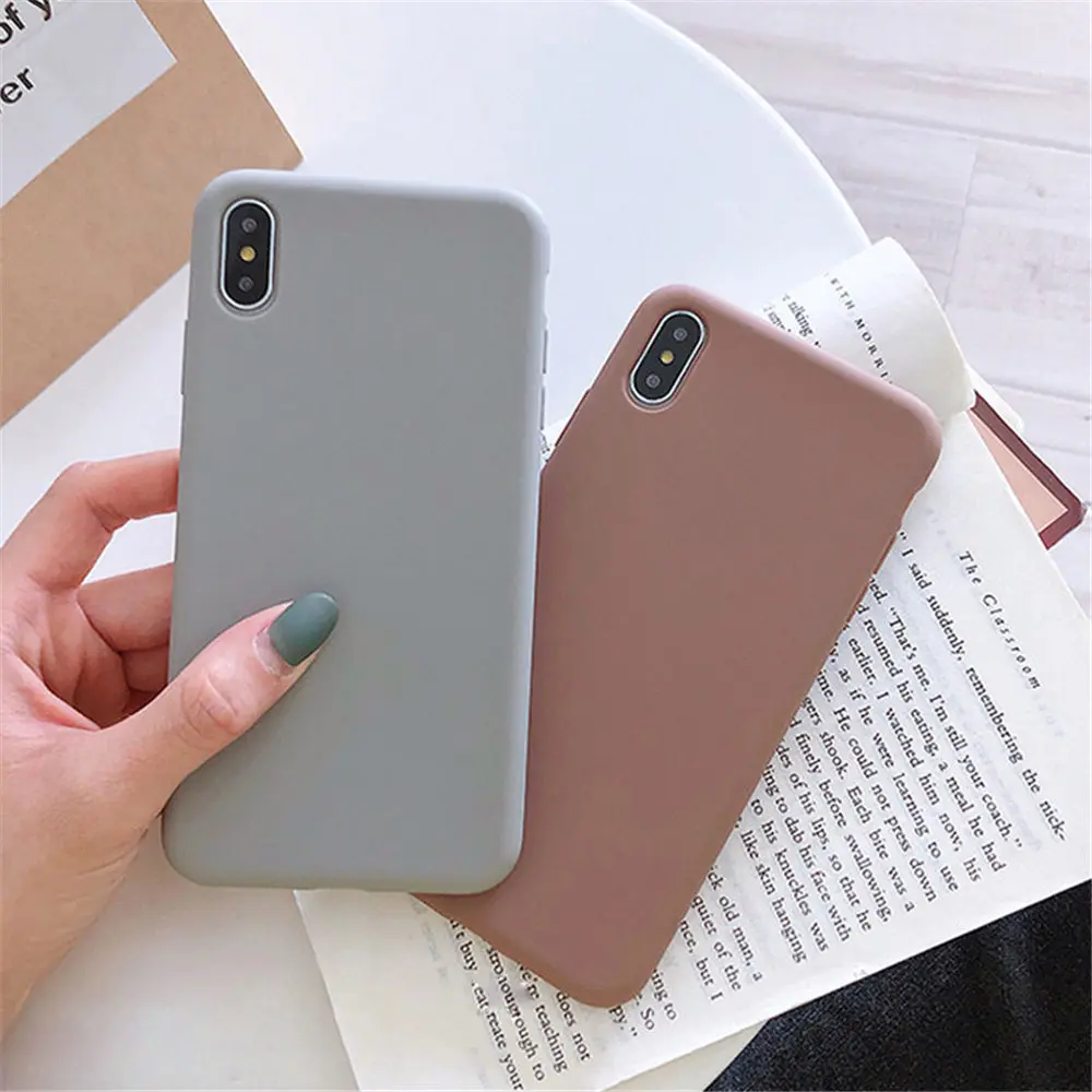 Moskado для iPhone 7 чехол для телефона простой сплошной карамельный цвет для iPhone 11 Pro X XR XS Max 6 6s 8 Plus силиконовый мягкий ТПУ задний Чехол