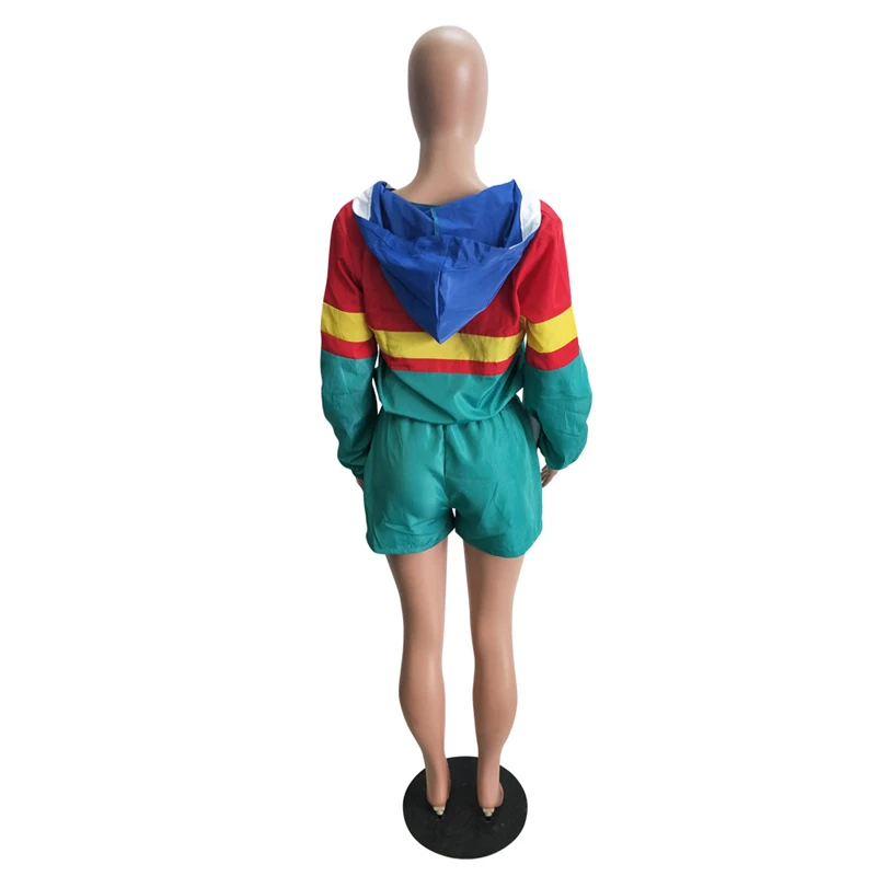 Женский спортивный костюм с капюшоном комплект из 2 предметов летняя одежда для