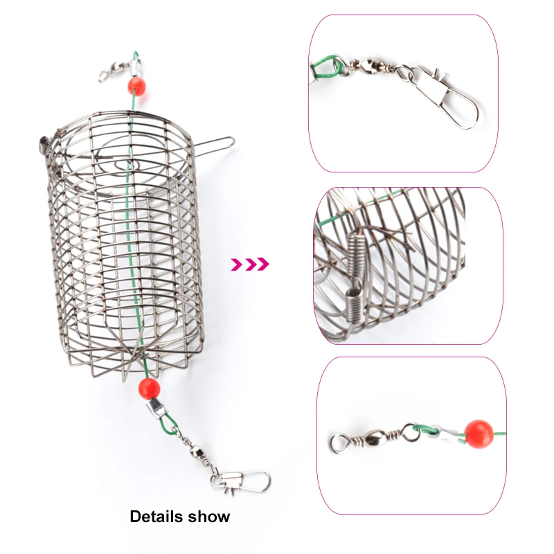10 шт. проволочная рыболовная приманка из нержавеющей стали цилиндрическая
