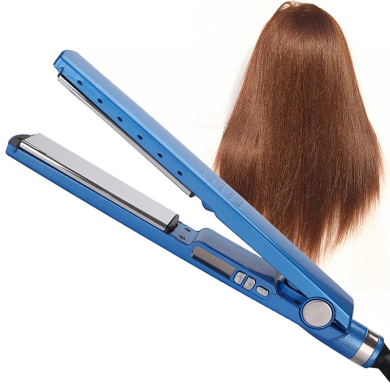 Синий Выпрямитель для волос утюжок Chapinha Prancha Pro Nano Titanium 1 1/4 пластина быстрый